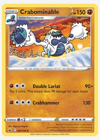 Crabominable — catalogusbeeld