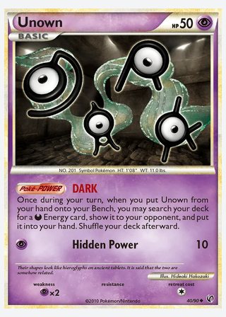 Unown — catalogusbeeld