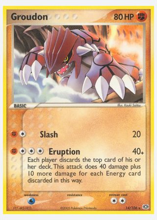 Groudon — catalogusbeeld