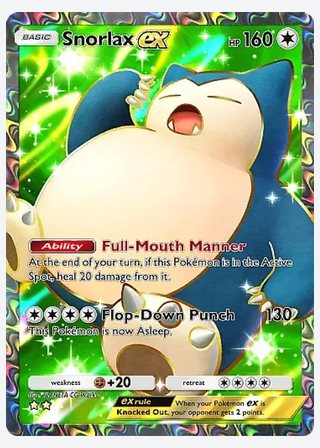 Snorlax ex — catalogusbeeld