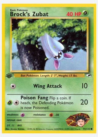 Brock's Zubat — catalogusbeeld