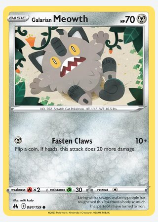 Galarian Meowth — catalogusbeeld