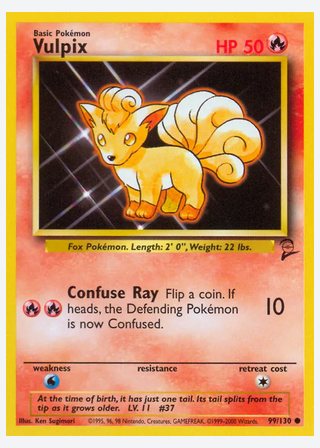 Vulpix — catalogusbeeld
