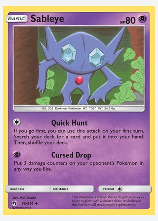 Sableye — catalogusbeeld