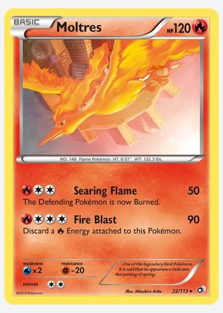 Moltres — catalogusbeeld