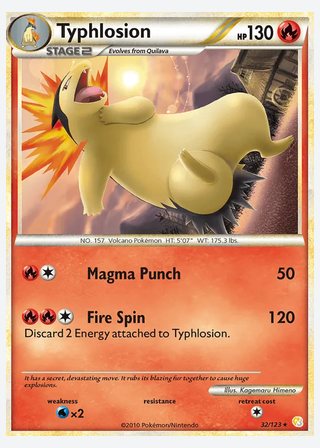 Typhlosion — catalogusbeeld