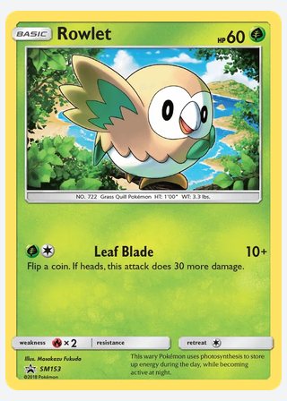 Rowlet — catalogusbeeld