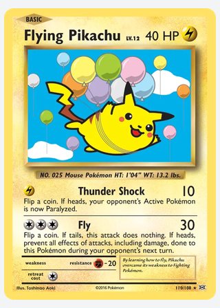 Flying Pikachu — catalogusbeeld