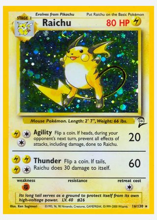 Raichu — catalogusbeeld