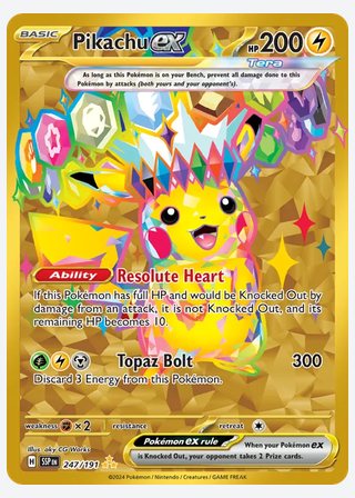 Pikachu ex — catalogusbeeld