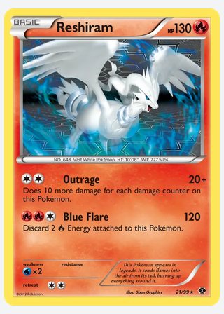 Reshiram — catalogusbeeld