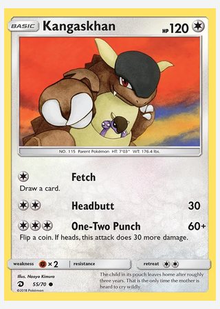 Kangaskhan — catalogusbeeld