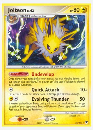 Jolteon — catalogusbeeld