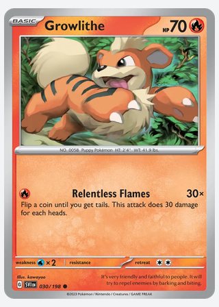 Growlithe — catalogusbeeld