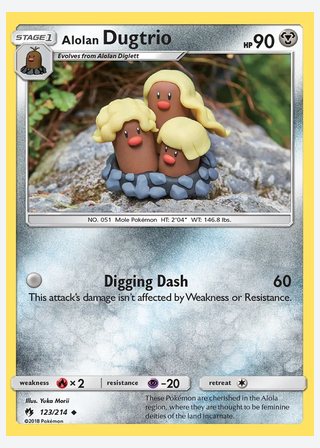 Alolan Dugtrio — catalogusbeeld
