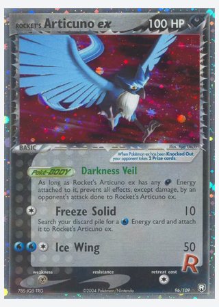 Rocket's Articuno ex — catalogusbeeld