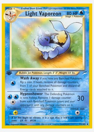 Light Vaporeon — catalogusbeeld