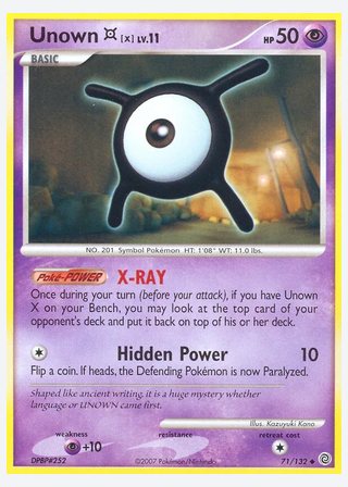 Unown X — catalogusbeeld
