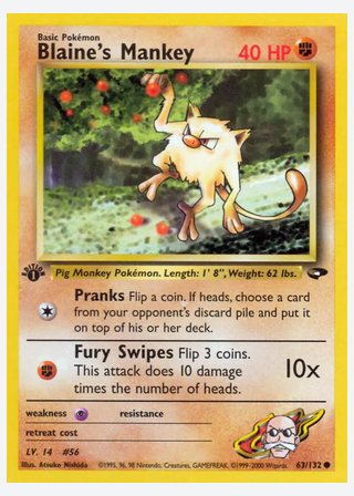 Blaine's Mankey — catalogusbeeld