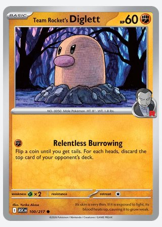 Team Rocket's Diglett — catalogusbeeld