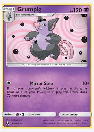 Grumpig — catalogusbeeld