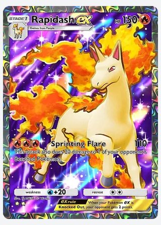 Rapidash ex — catalogusbeeld