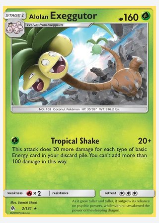Alolan Exeggutor — catalogusbeeld