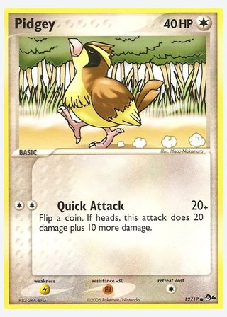 Pidgey — catalogusbeeld