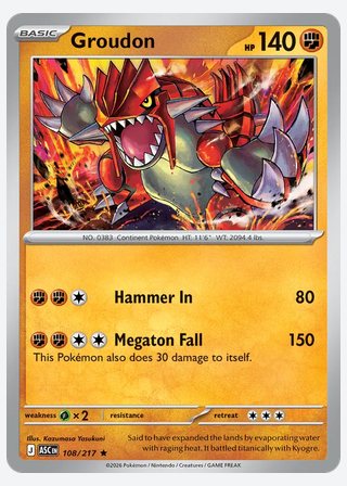 Groudon — catalogusbeeld