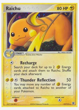 Raichu — catalogusbeeld