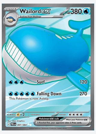 Wailord ex — catalogusbeeld