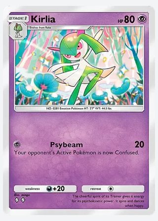 Kirlia — catalogusbeeld