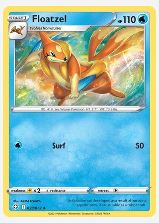 Floatzel — catalogusbeeld