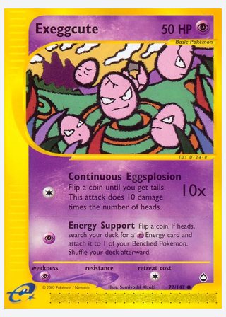 Exeggcute — catalogusbeeld