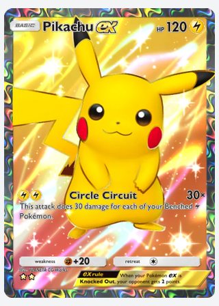 Pikachu ex — catalogusbeeld