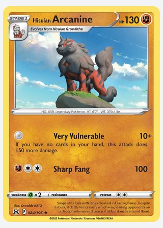 Hisuian Arcanine — catalogusbeeld