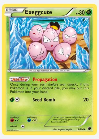 Exeggcute — catalogusbeeld