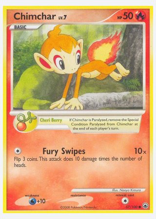 Chimchar — catalogusbeeld