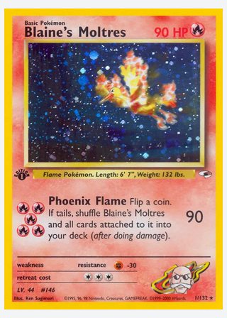 Blaine's Moltres — catalogusbeeld