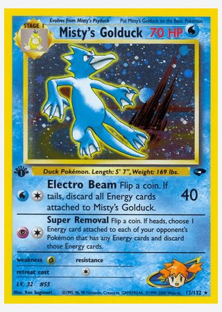 Misty's Golduck — catalogusbeeld