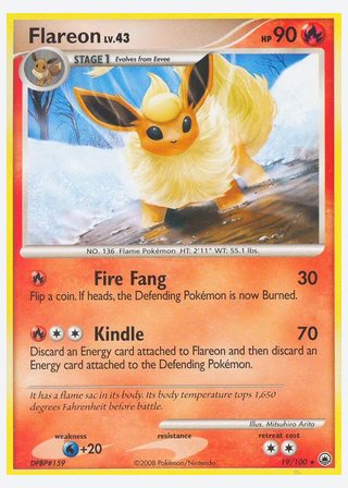 Flareon — catalogusbeeld