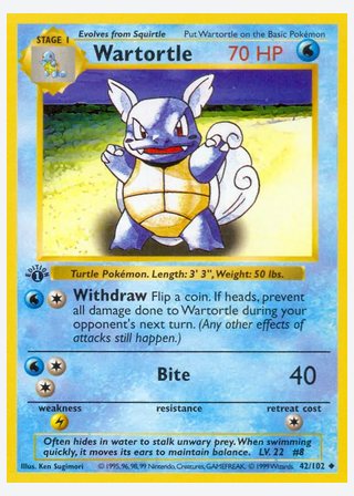 Wartortle — catalogusbeeld