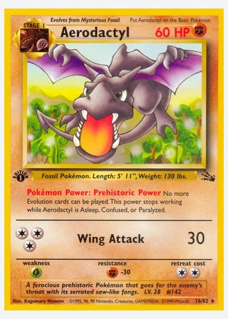 Aerodactyl — catalogusbeeld