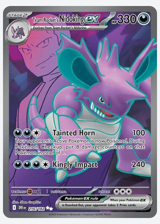 Team Rocket's Nidoking ex — catalogusbeeld