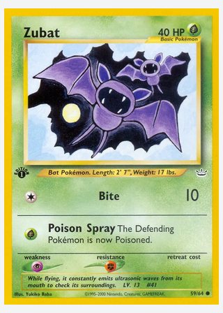 Zubat — catalogusbeeld