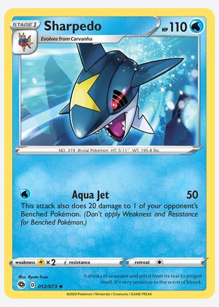 Sharpedo — catalogusbeeld