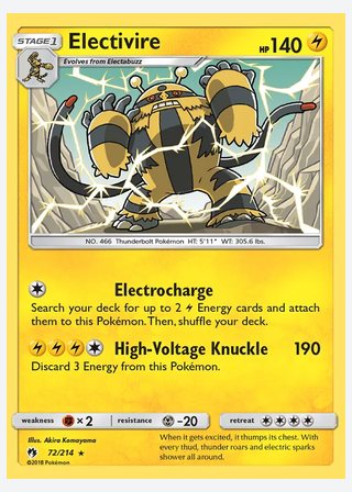 Electivire — catalogusbeeld