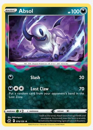 Absol — catalogusbeeld