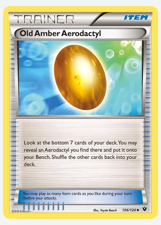 Old Amber Aerodactyl — catalogusbeeld