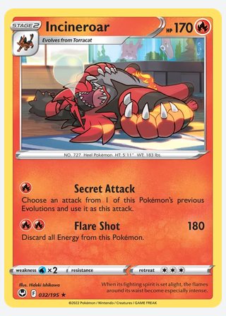 Incineroar — catalogusbeeld